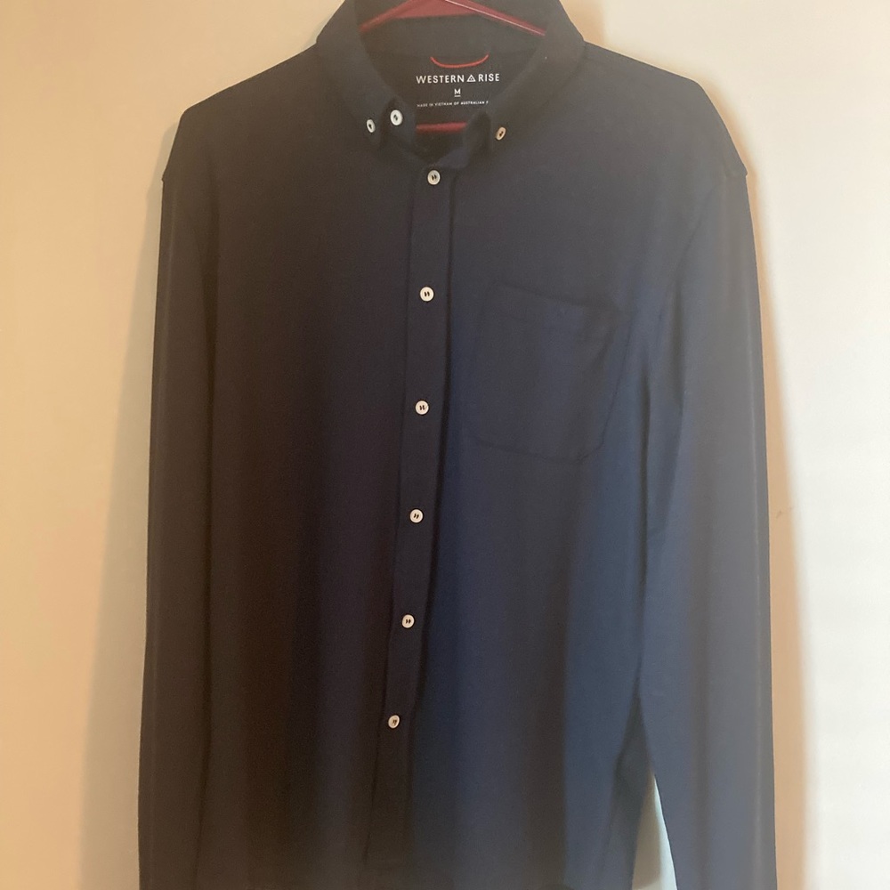 WesternRise LimitlessMerino Button-Down Navy